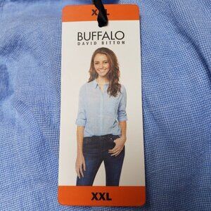 NWT - Buffalo David Bitton Lightweight Blue Button Down Shirt – Size XXL